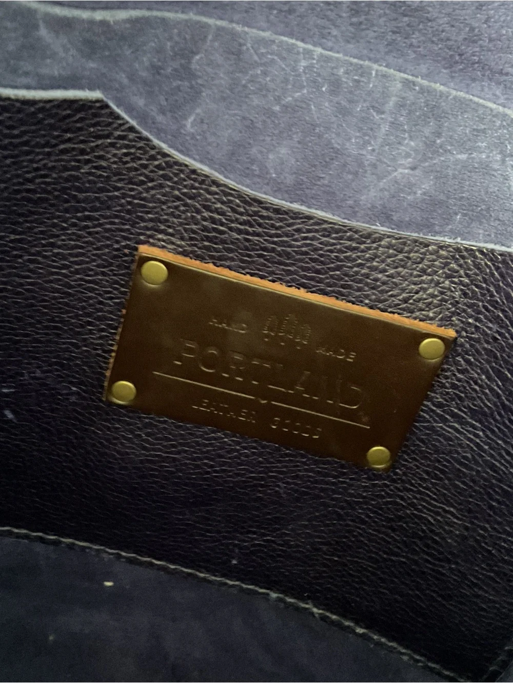 Portland Leather Company medium tote in Cobalt